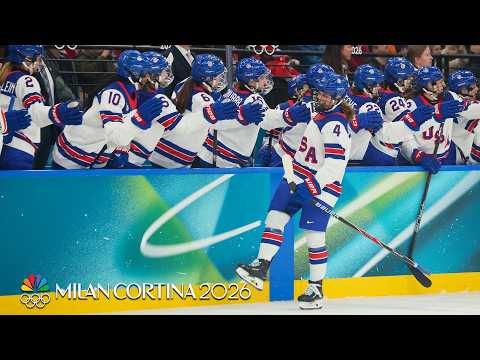 Caroline Harvey opens up the scoring for Team USA vs. Canada | Winter Olympics 2026 | NBC Sports