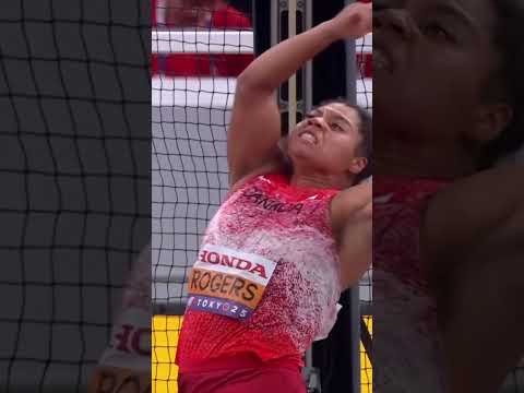 Camryn Rogers throws monster 80.51m to win world title #worldathleticschamps #athletics #canada