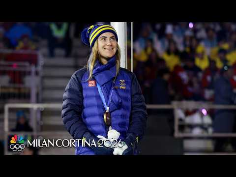 Ebba Andersson receives gold medal for women's XC ski 50k | Winter Olympics 2026 | NBC Sports