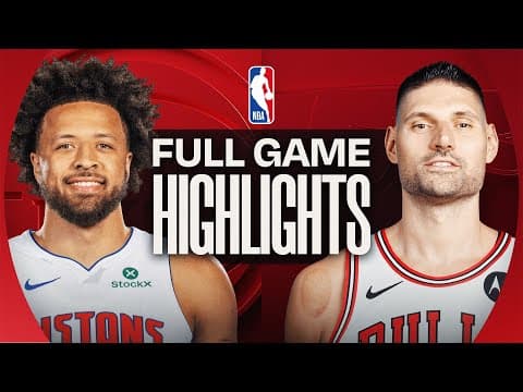 PISTONS at BULLS | FULL GAME HIGHLIGHTS | October 22, 2025