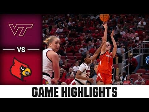 Virginia Tech vs. Louisville Game Highlights | 2025-26 ACC Women's Basketball