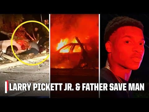 Army safety Larry Pickett Jr. saves man from fiery car crash in heroic move | College GameDay