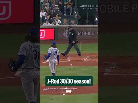 Julio Rodríguez now has two of the three 30 HR/30 SB seasons in Mariners history! 🔱