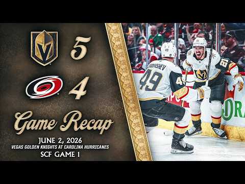 SCF GAME 1 HIGHLIGHTS | Vegas Golden Knights 5, Carolina Hurricanes 4 | June 2, 2026