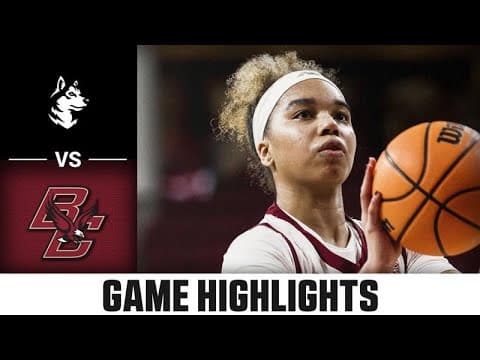 Northeastern vs. Boston College Game Highlights | 2025-26 ACC Women's Basketball