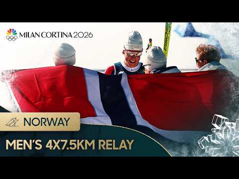 Norway golden in relay as Johannes Klaebo becomes WINNINGEST Winter Olympian in history | NBC Sports