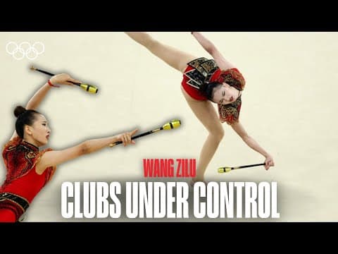 Wang Zilu: A Confident Olympic Debut 🇨🇳🤸 | Clubs Routine at #paris2024