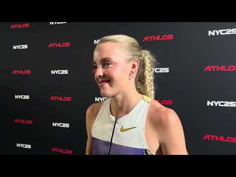 Keely Hodgkinson Reacts to Femke Bol Moving Up to 800m + Reflects on World Champs 800m at Athlos NYC