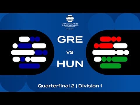 Quarter-Final 2 | Greece vs Hungary | World Aquatics Women’s U16 Water Polo Championships 2024