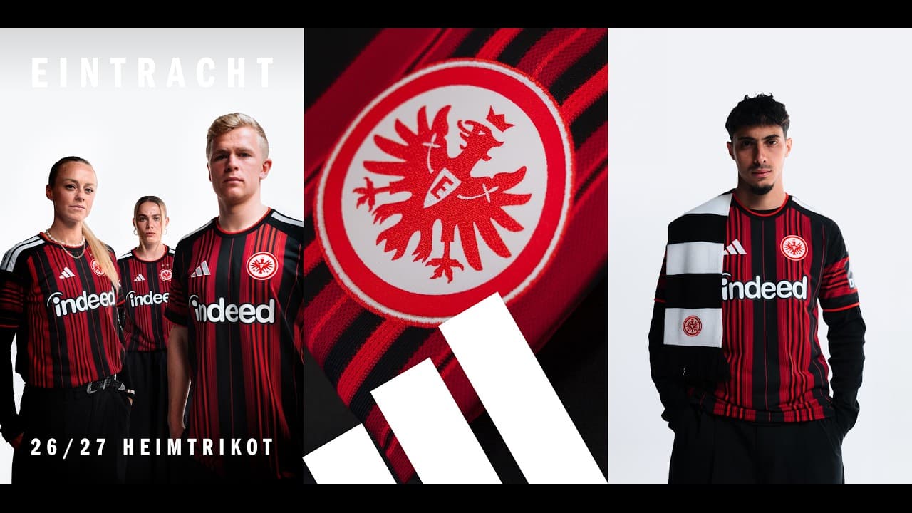 𝐒𝐜𝐡𝐰𝐚𝐫𝐳. 𝐑𝐨𝐭. 𝐔𝐧𝐬𝐞𝐫 𝐂𝐨𝐝𝐞. Das ist das neue Eintracht-Heimrikot! 🦅