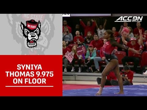 NC State's Syniya Thomas Takes 1st On Floor With 9.975 | 2026 ACC Gymnastics
