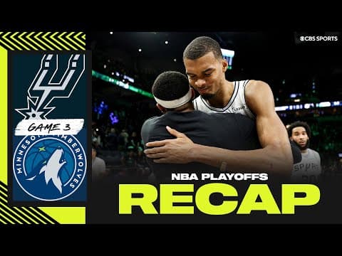 Victor Wembanyama's double-double lifts Spurs past Timberwolves | 2026 NBA Playoffs
