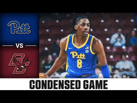 Pitt vs. Boston College Condensed Game | 2025-26 ACC Men's Basketball