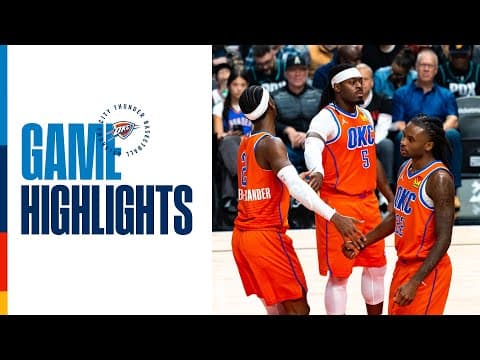 OKC Thunder at Portland Trail Blazers | Game Highlights | November 30, 2025