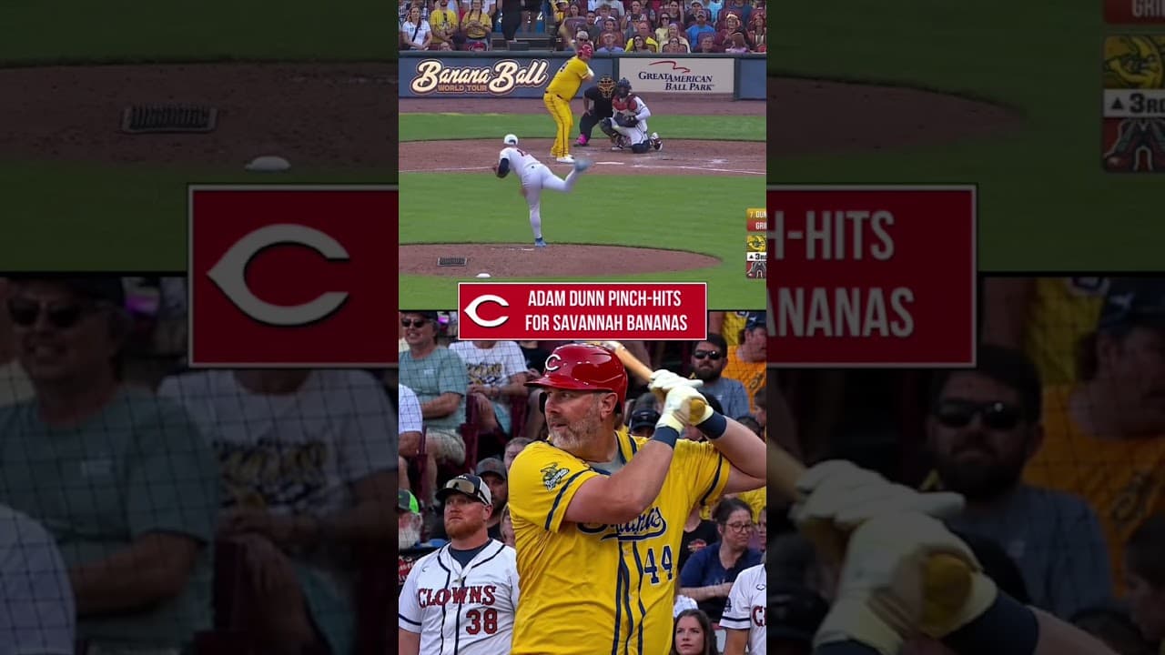 Adam Dunn made a special appearance for the Savannah Bananas at Great American Ballpark tonight!