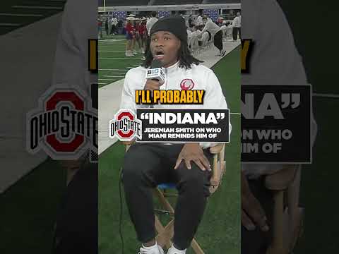 Jeremiah Smith says Miami 'probably' reminds him of Indiana 👀#CFB #ohiostate #miamifootball