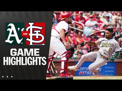 A's vs. Cardinals Game Highlights (9/1/25) | MLB Highlights