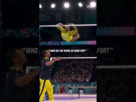 A proud moment for Rebeca Andrade at #Paris2024 🥹❤️ #Olympics