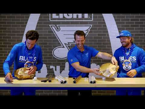 Robert Thomas and Jordan Binnington play "Bad Wrap"