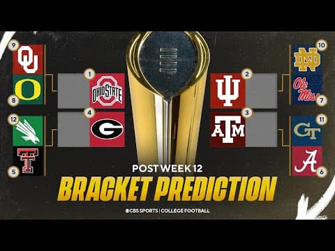 College Football Playoff Projections AFTER WEEK 12: Oklahoma does NOT jump Alabama, Miami OUT