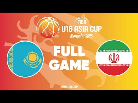 LIVE - Kazakhstan v Iran | FIBA U16 Asia Cup 2025 | Group Phase