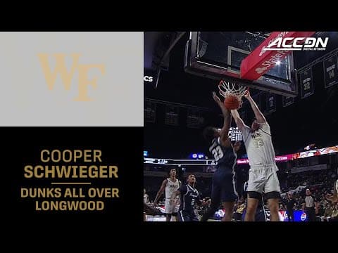 Wake Forest's Cooper Schwieger Dunks All Over The Longwood Defense