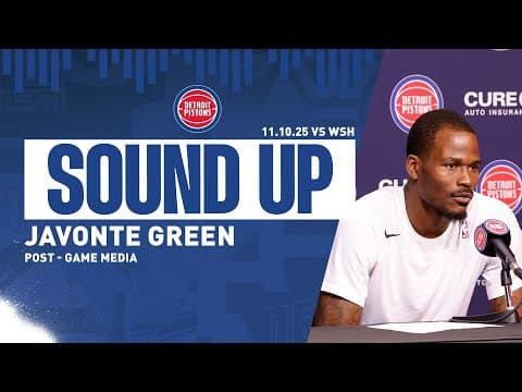 Post-Game Press Conference: Javonte Green | Pistons at Wizards | 11.10.2025