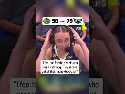 Paige Bueckers had jokes after both teams had a rough night from the field 😅