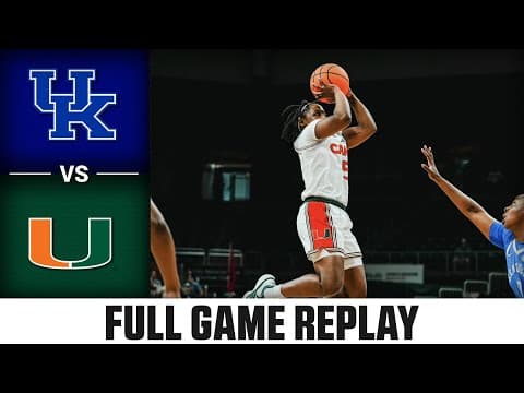 Kentucky vs. Miami Full Game Replay | 2025-26 ACC Women's Basketball