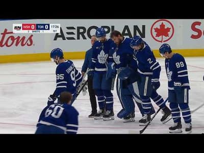 Anthony Stolarz Helped Off The Ice After Screaming In Pain