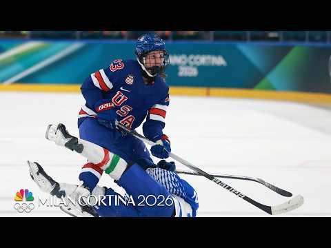 Tempers flare after Hannah Bilka's goal for USA hockey vs. Italy | Winter Olympics 2026 | NBC Sports