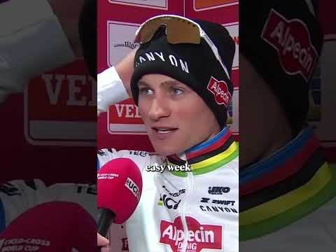 Mathieu van der Poel is looking forward to an easy week ahead of the World Championships 😅