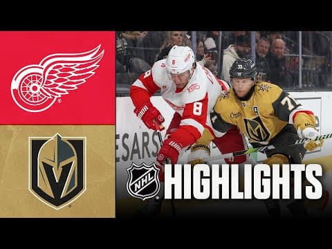 NHL Highlights | Red Wings vs. Golden Knights | November 04, 2025