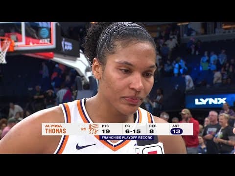 When we play like that, we can do ANYTHING - Alyssa Thomas after Gm 2 OT win vs. Lynx | WNBA on ESPN