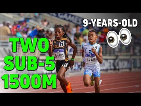Two 9-year-olds BATTLE To Sub-5 Minutes In AAU 1500m Showdown