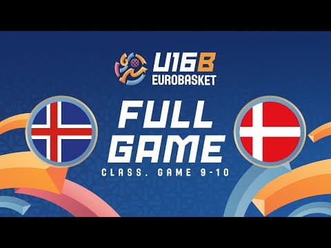 LIVE - Iceland v Denmark | FIBA U16 EuroBasket 2025 Division B | Class. Game 9-10