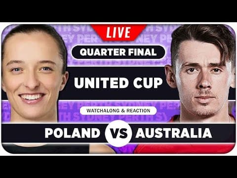 DE MINAUR vs HURKACZ • United Cup 2026 QF • LIVE Tennis Watchalong