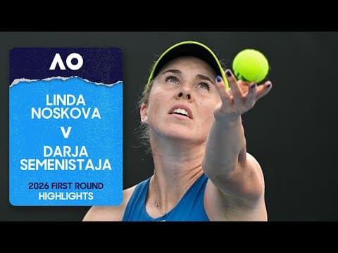 Linda Noskova v Darja Semenistaja Highlights | Australian Open 2026 First Round