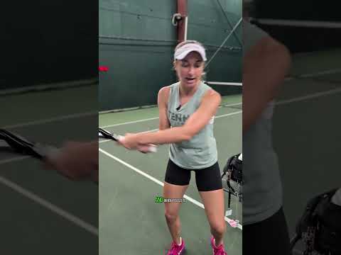 Cat Harrison talk about her 2 handed forehand #tennis #forehandtechnique #coaching #wta