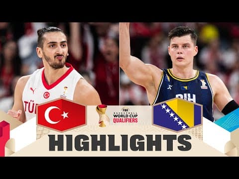 Türkiye 🇹🇷 v Bosnia and Herzegovina 🇧🇦 | Highlights | FIBA Basketball World Cup 2027 European Qualif