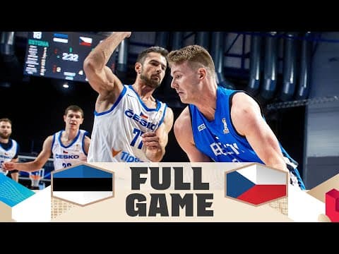 Estonia v Czechia | Full Basketball Game | FIBA Basketball World Cup 2027 European Qualifiers