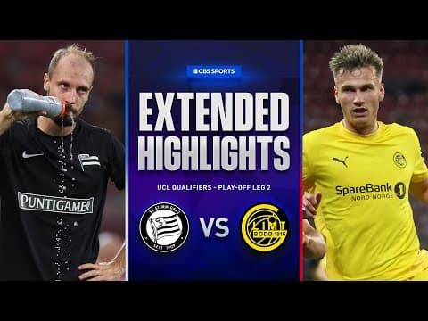 Sturm Graz vs. Bodø/Glimt: Extended Highlights | UCL Qualifiers - Play-off Leg 2 | CBS Sports Golazo