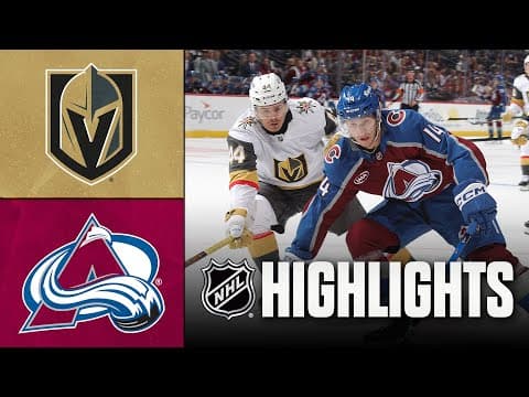 NHL Highlights | Golden Knights vs. Avalanche | September 30, 2025