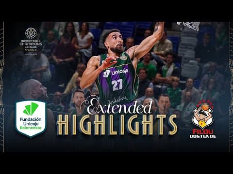 Unicaja v Filou Oostende | Full Game Highlights | #BasketballCL 2025-26
