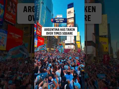 Argentina takes on Times Square ahead of their opener against Algeria