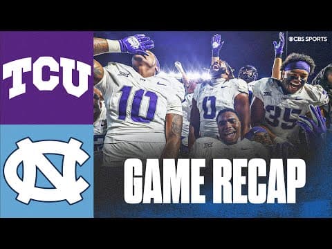 TCU Dominates UNC to Spoil Bill Belichick's Debut | Game Recap