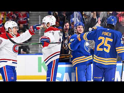 EVERYTHING'S going in! Canadiens & Sabres combine for FIVE 1st period goals!