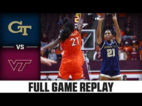 Georgia Tech vs. Virginia Tech Full Game Replay | 2025-26 ACC Women's Basketball