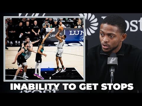 De'Aaron Fox on Spurs Inability to Get Stops Early vs. Portland