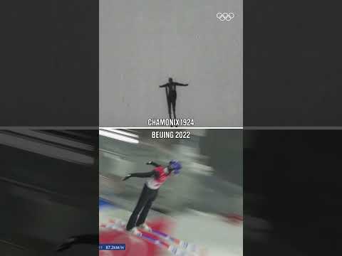⛷️ Here’s ski jumping at the 1924 Winter Olympics… and how it’s soared into the present. #Olympics